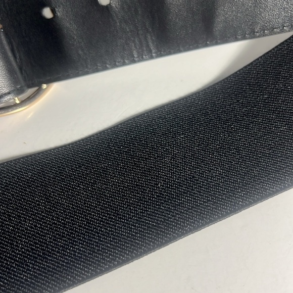Nine West black elastic belt size M/L - Picture 5 of 7